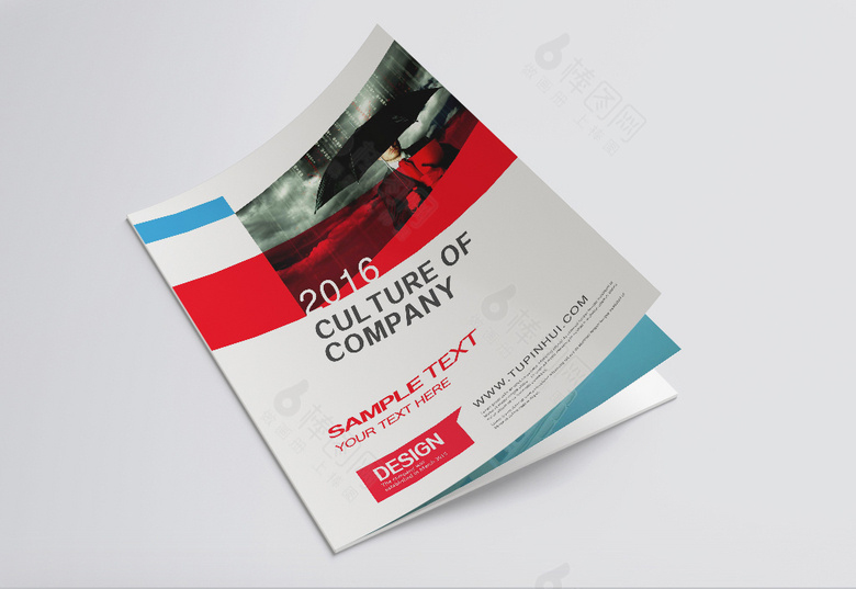 紅色簡約畫冊宣傳設計